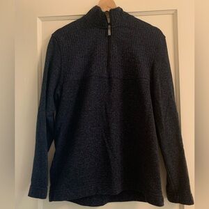 Van Heusen Men's Dark Blue Zip-Up Sweater